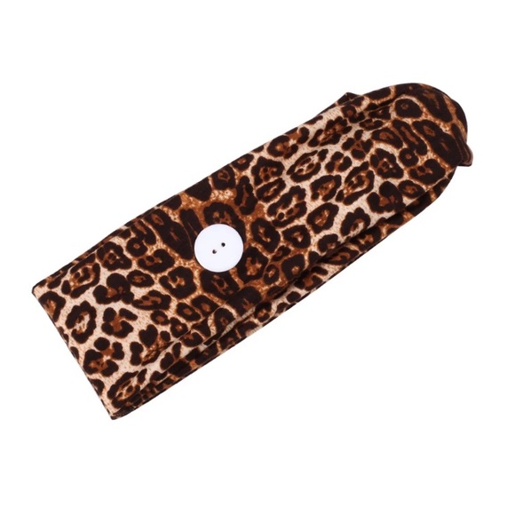4 BOHO CHEETAH HEADBANDS w/ BUTTONS - Picture 8 of 13